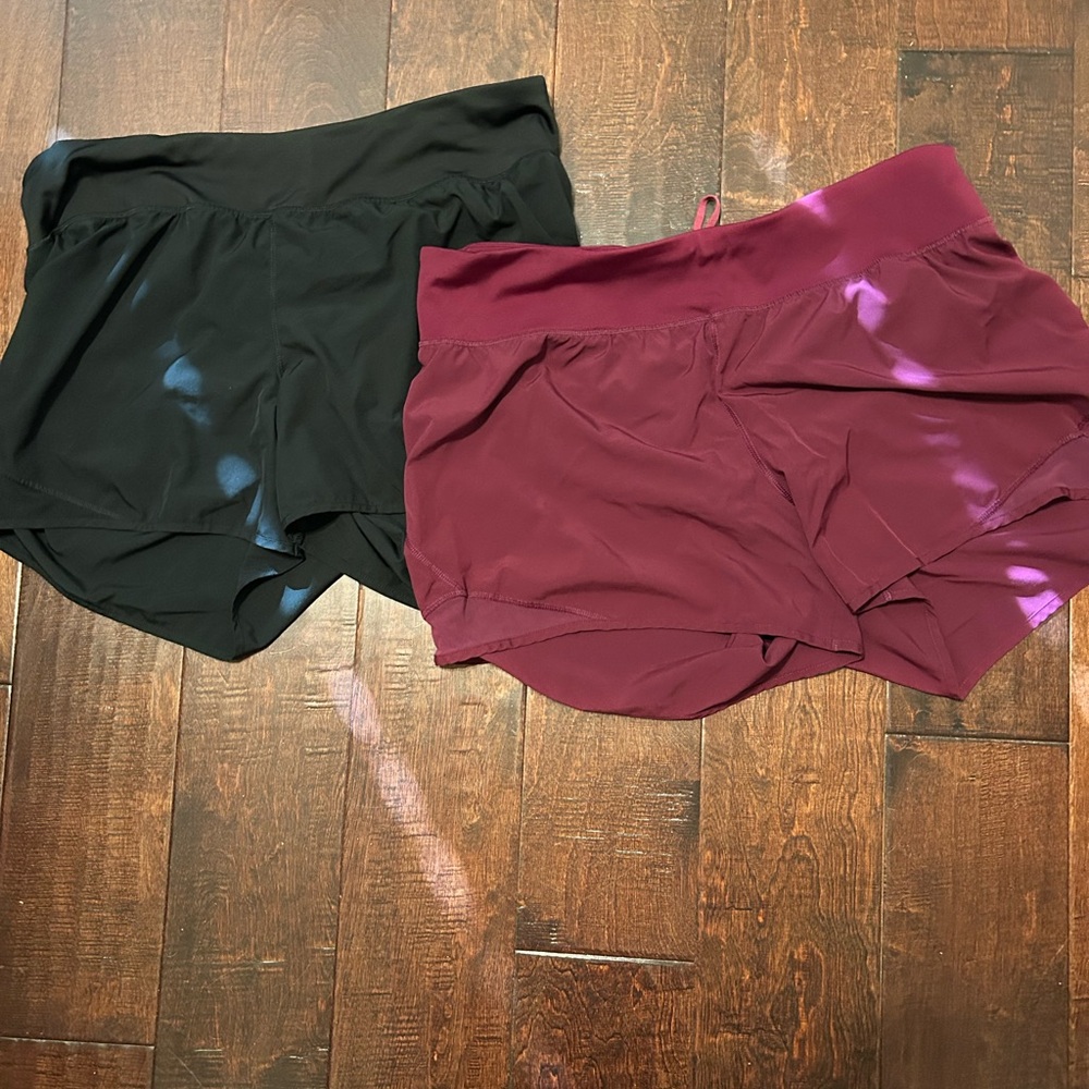 Old Navy Women's Athletic Shorts in Black and Burgundy
